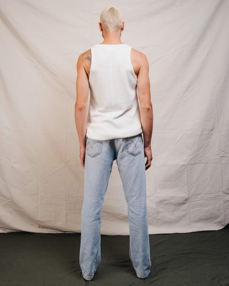 CASHMERE BLEND TANK TOP WHITE - CASHMERE BLEND TANK TOP WHITE - ROSE IN GOOD FAITH