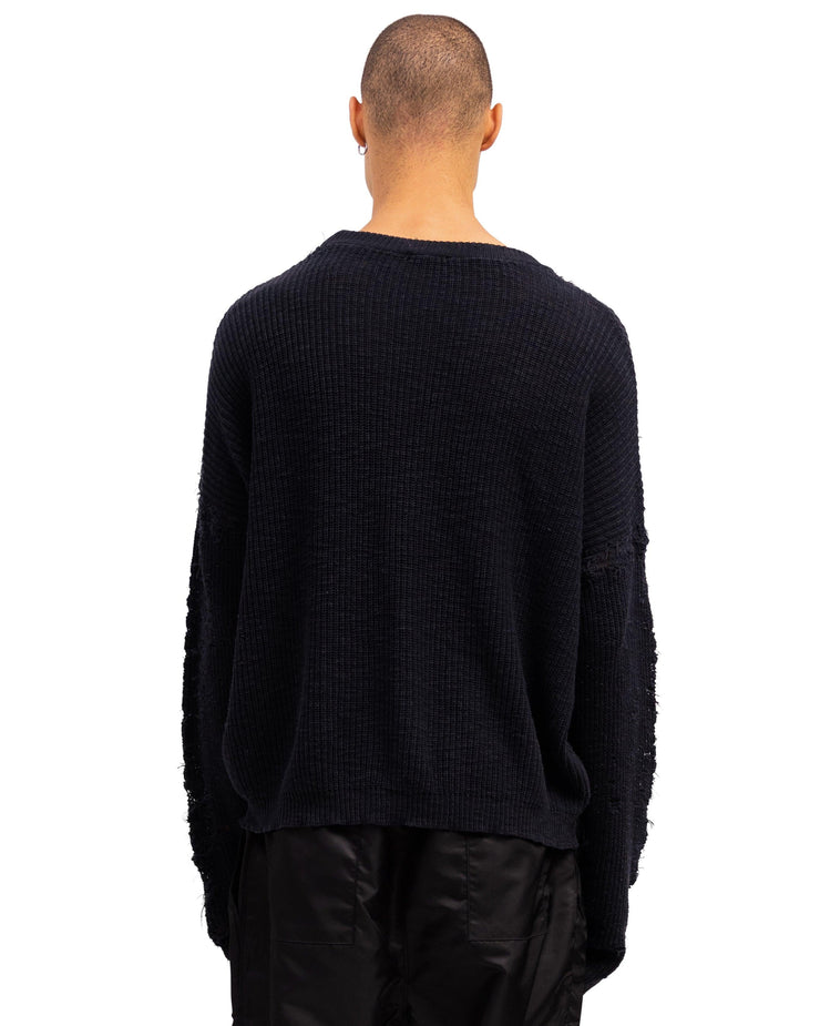 DESTROYED BLACK KNIT - DESTROYED BLACK KNIT - ROSE IN GOOD FAITH