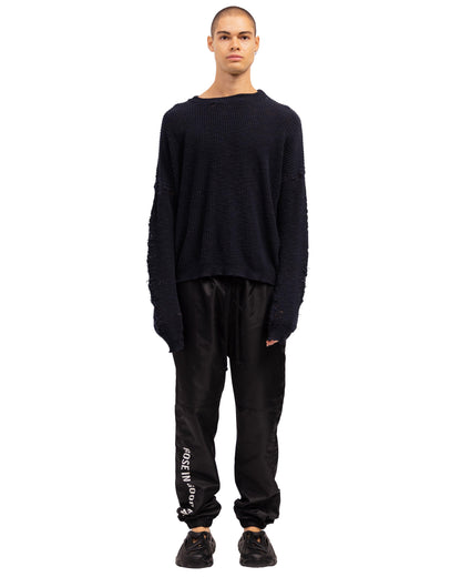 DESTROYED BLACK KNIT - DESTROYED BLACK KNIT - ROSE IN GOOD FAITH