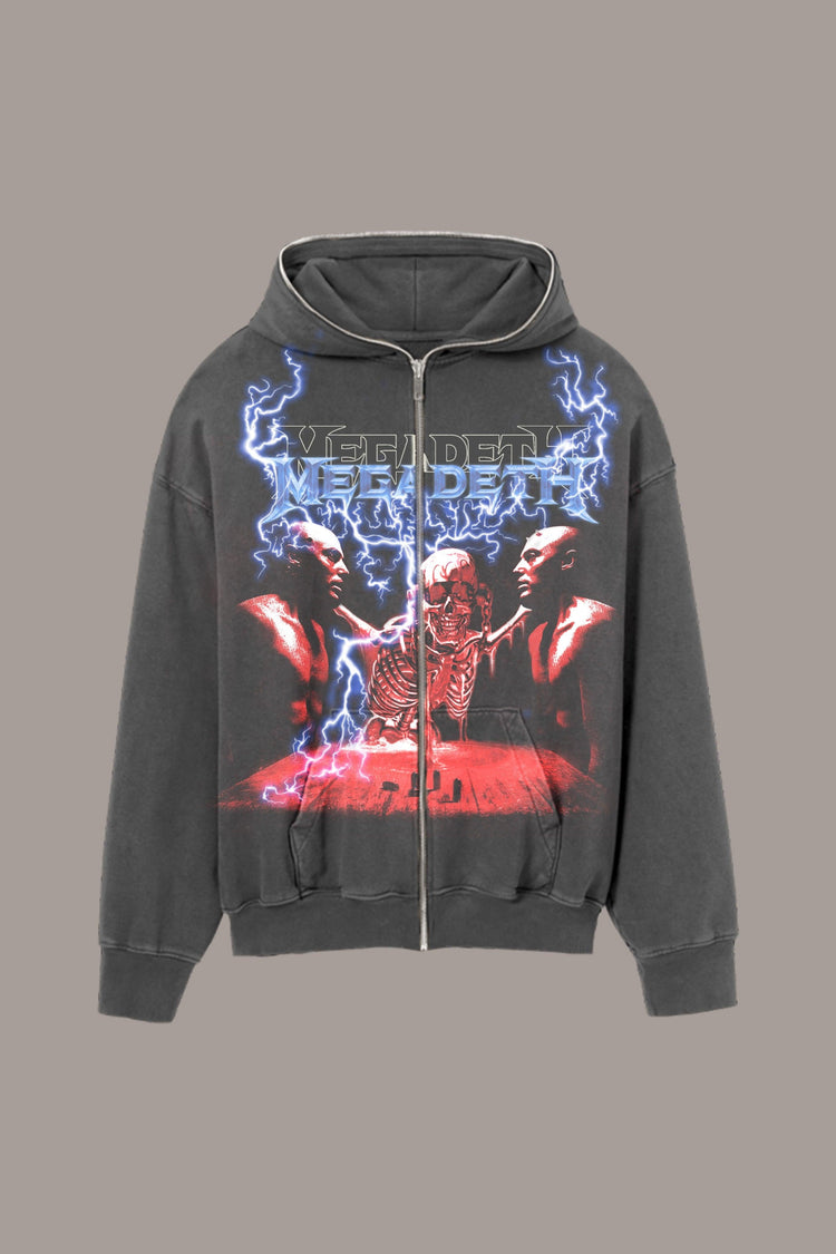 GALVANIZED FULL ZIP HOODIE – ROSE IN GOOD FAITH