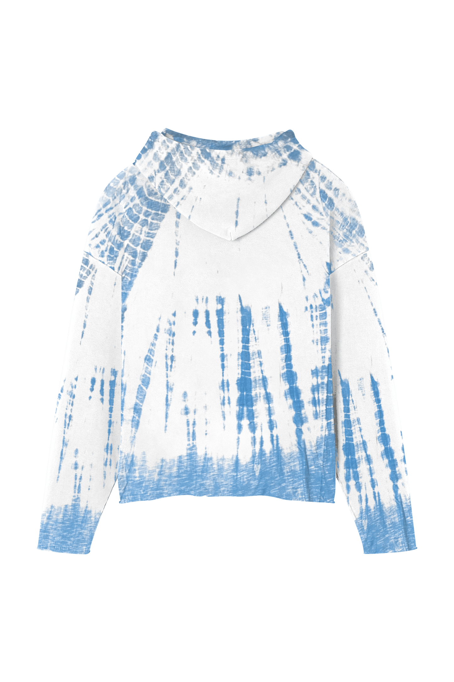 HAND-DYED SHIBORI RAW HOODIE - HAND-DYED SHIBORI RAW HOODIE - ROSE IN GOOD FAITH