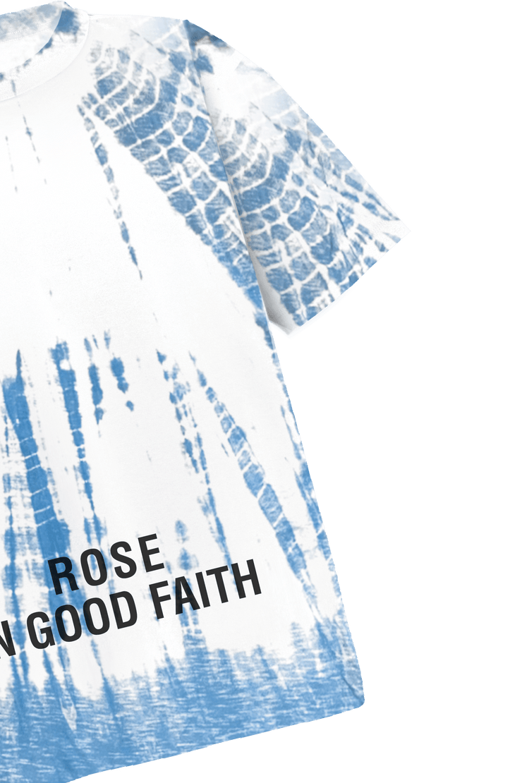 HAND-DYED SHIBORI TEE - HAND-DYED SHIBORI TEE - ROSE IN GOOD FAITH