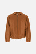 LEATHER ZIP HOODIE - LEATHER ZIP HOODIE - ROSE IN GOOD FAITH