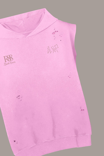 **LIMITED DECONSTRUCTED PATCH HOODIE - **LIMITED DECONSTRUCTED PATCH HOODIE - ROSE IN GOOD FAITH