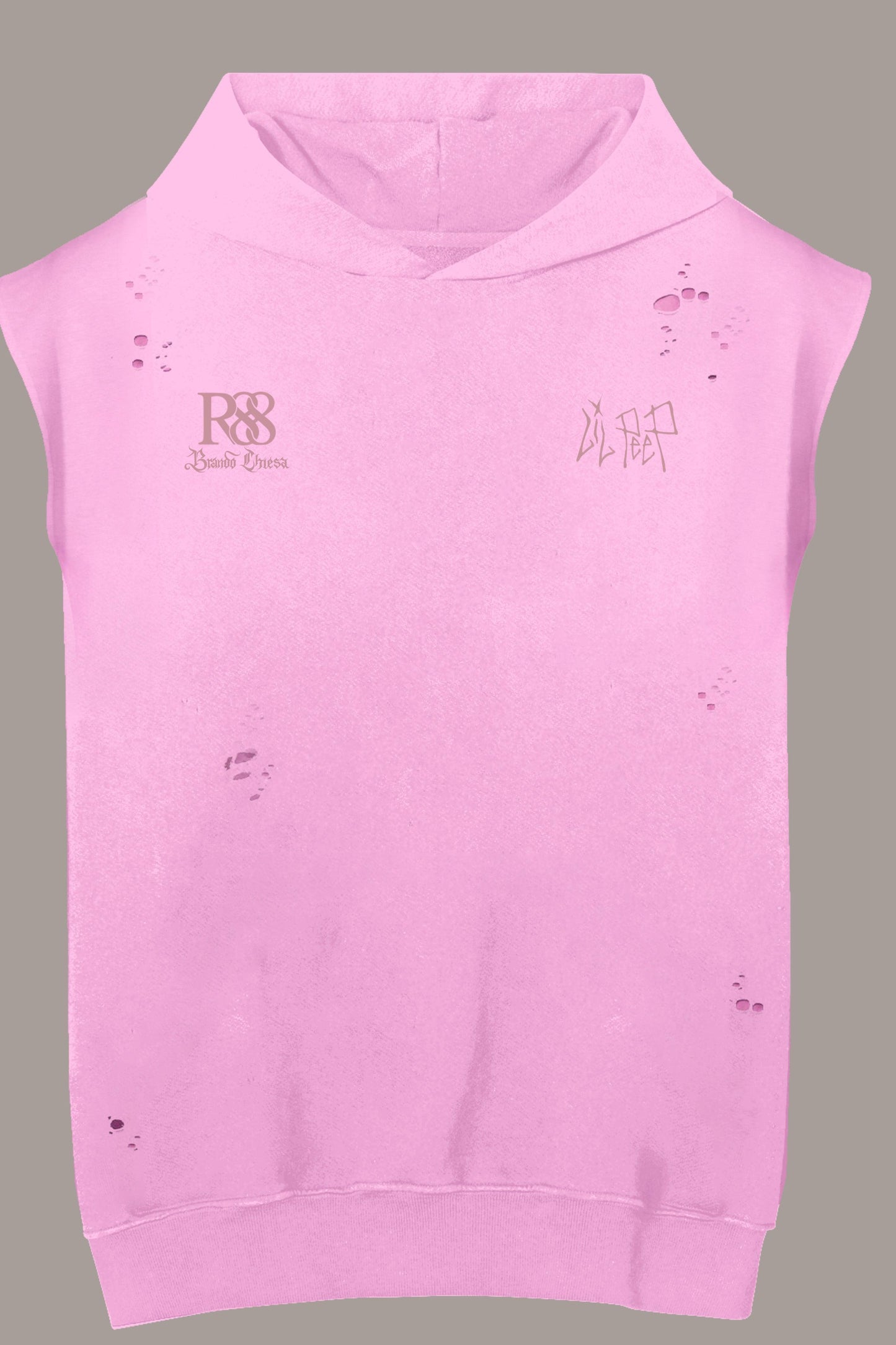 **LIMITED DECONSTRUCTED PATCH HOODIE - **LIMITED DECONSTRUCTED PATCH HOODIE - ROSE IN GOOD FAITH