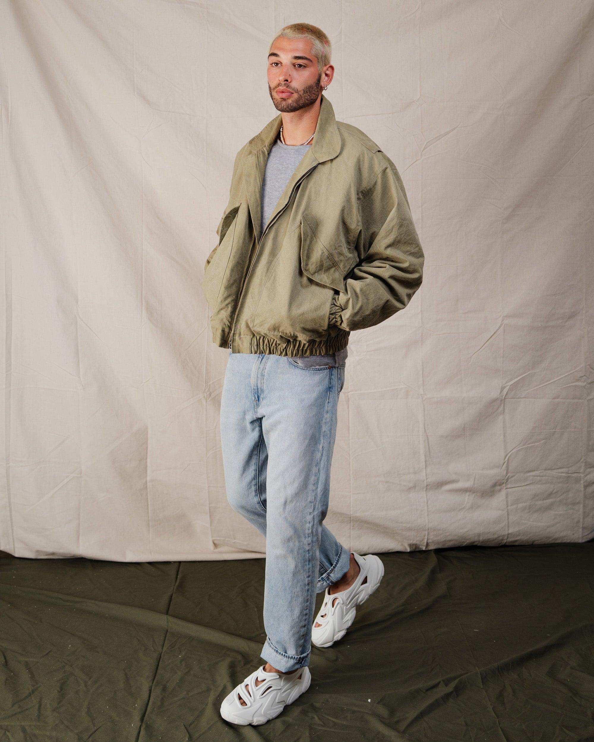 MILITARY CANVAS FLIGHT JACKET - MILITARY CANVAS FLIGHT JACKET - ROSE IN GOOD FAITH