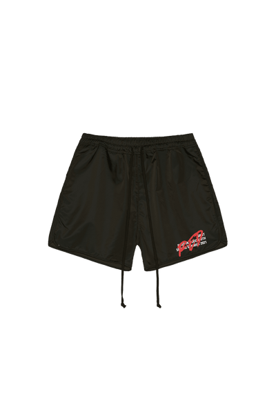 NYLON SUEDE TRACK SHORTS - NYLON SUEDE TRACK SHORTS - ROSE IN GOOD FAITH