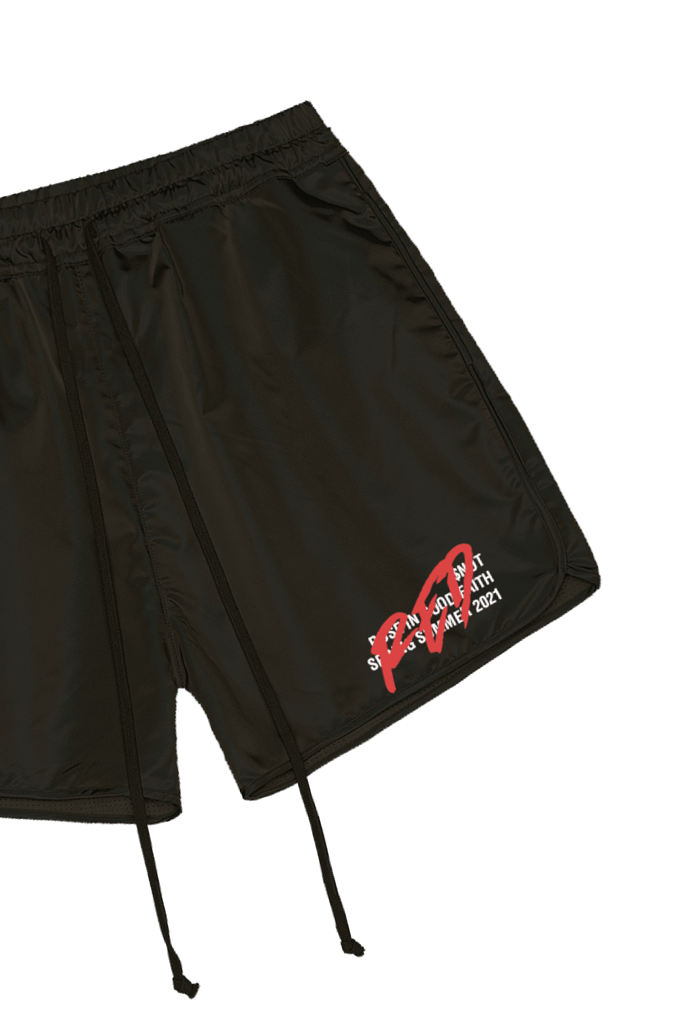 NYLON SUEDE TRACK SHORTS - NYLON SUEDE TRACK SHORTS - ROSE IN GOOD FAITH