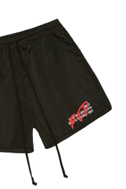 NYLON SUEDE TRACK SHORTS - NYLON SUEDE TRACK SHORTS - ROSE IN GOOD FAITH