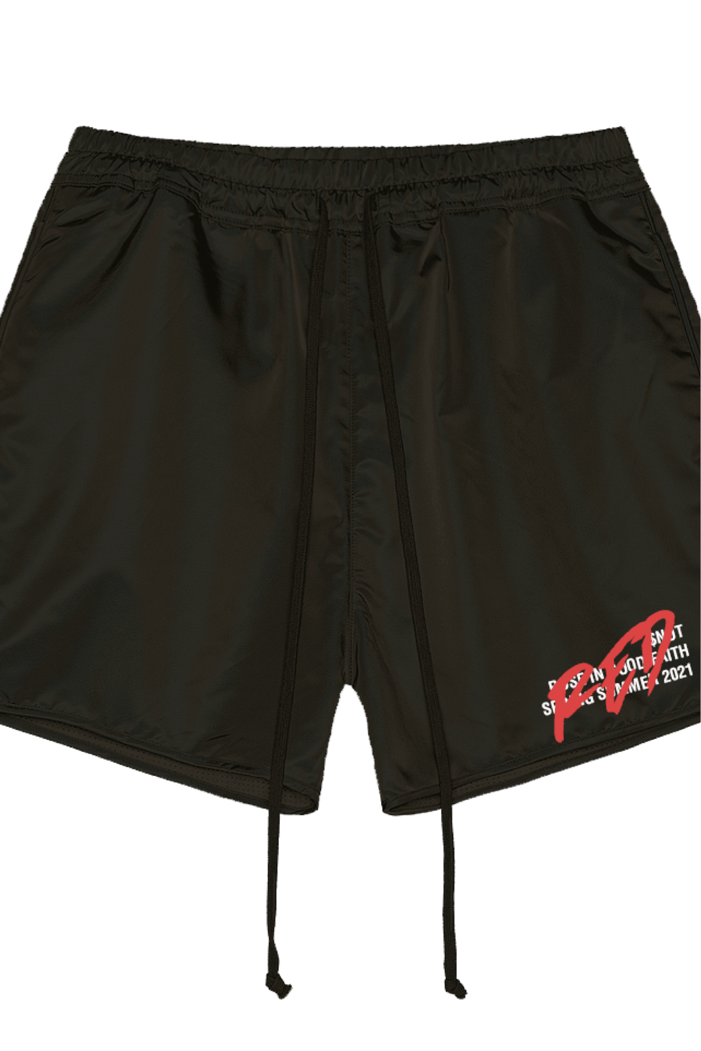 NYLON SUEDE TRACK SHORTS - NYLON SUEDE TRACK SHORTS - ROSE IN GOOD FAITH