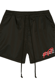 NYLON SUEDE TRACK SHORTS - NYLON SUEDE TRACK SHORTS - ROSE IN GOOD FAITH
