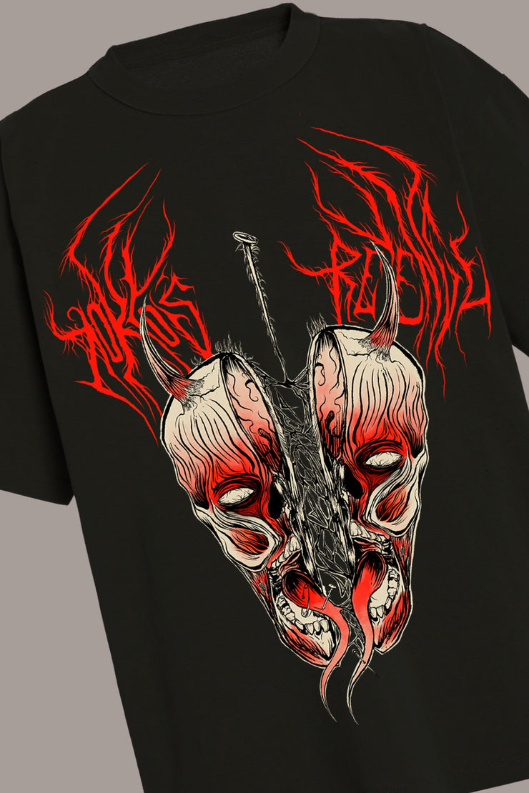 SPLIT PERSONALITY TEE - SPLIT PERSONALITY TEE - ROSE IN GOOD FAITH