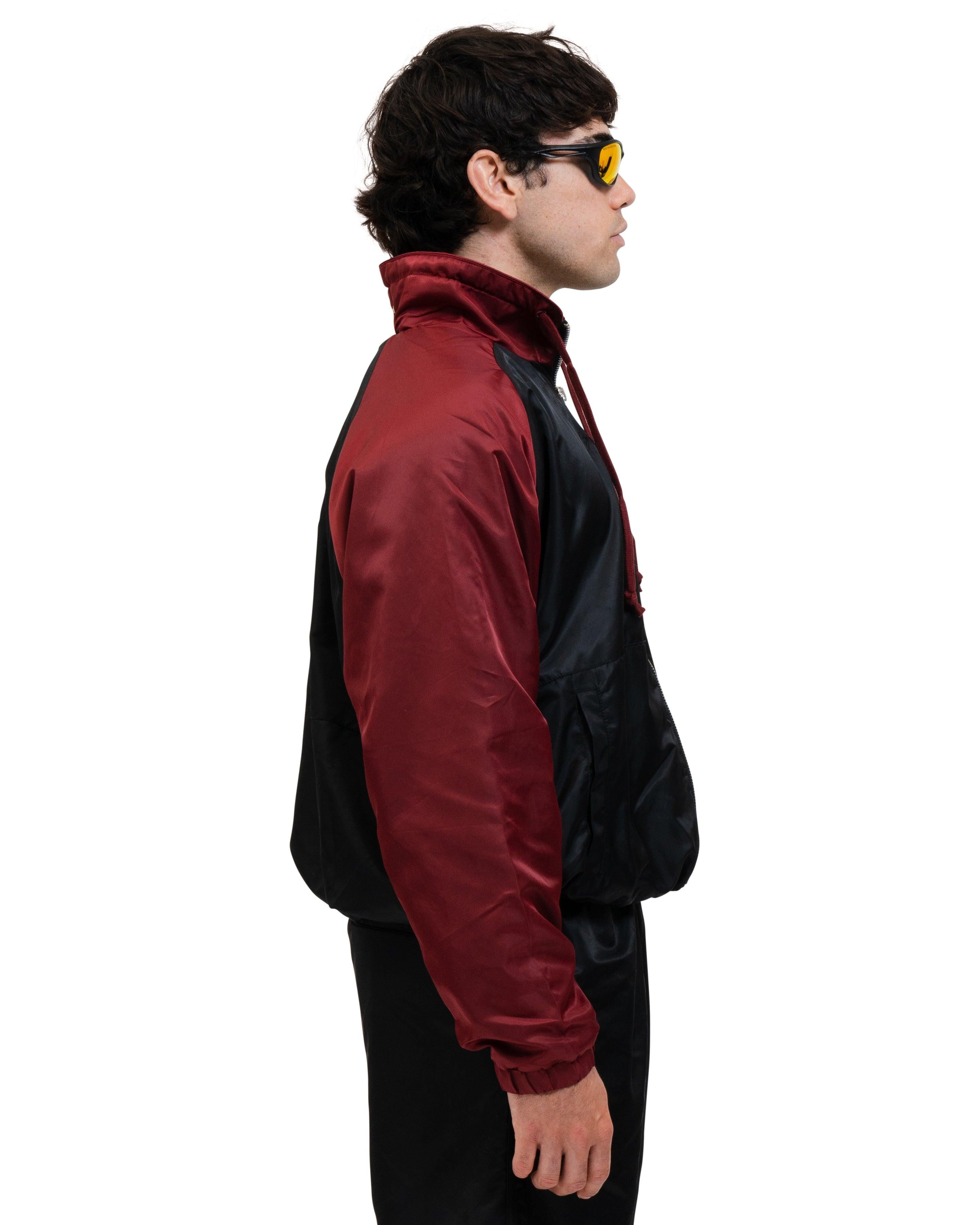 SUEDE LINED TRACK BOMBER BLK/RED - SUEDE LINED TRACK BOMBER BLK/RED - ROSE IN GOOD FAITH