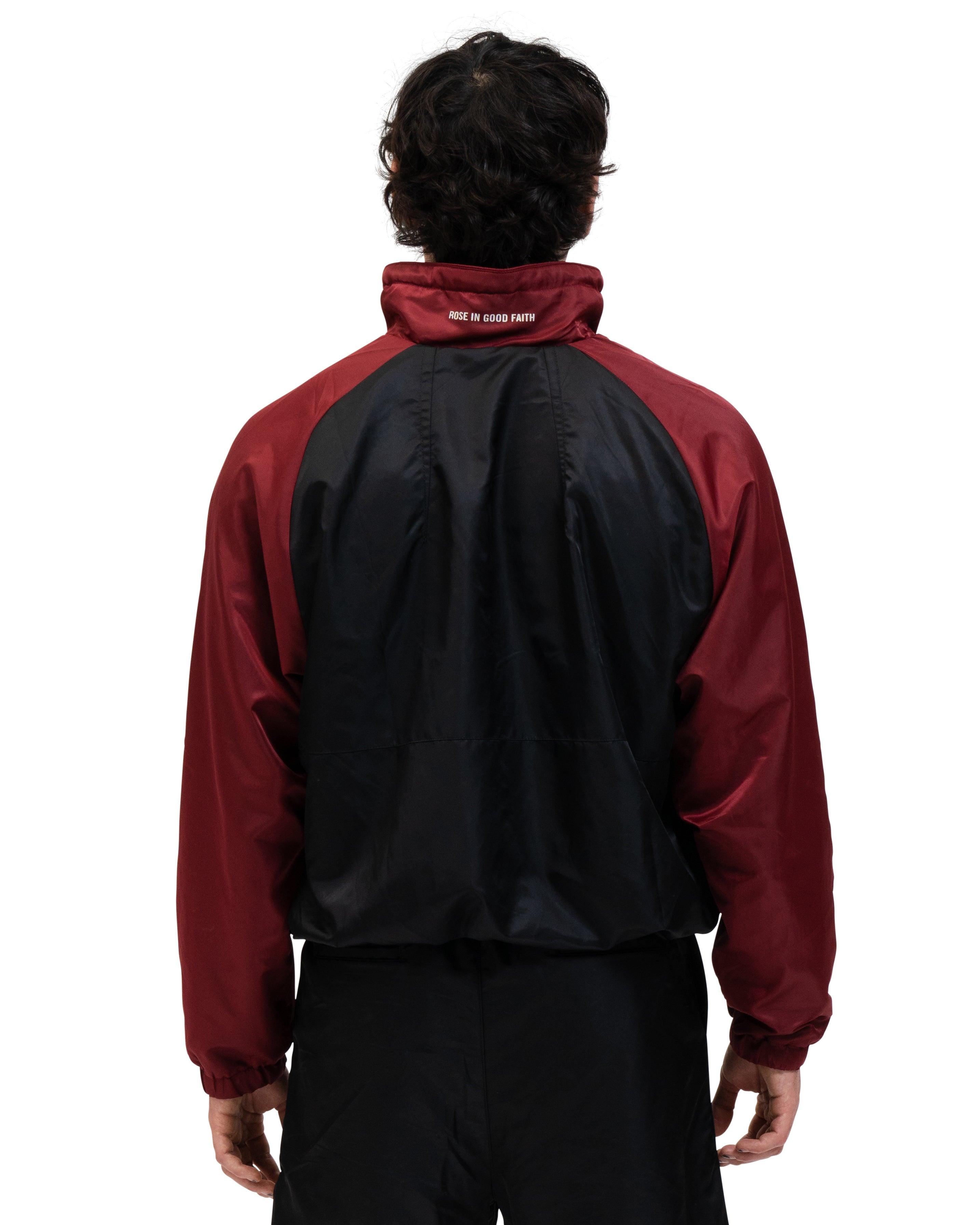 SUEDE LINED TRACK BOMBER BLK/RED - SUEDE LINED TRACK BOMBER BLK/RED - ROSE IN GOOD FAITH