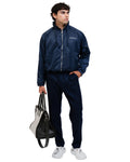 SUEDE LINED TRACK BOMBER NAVY - SUEDE LINED TRACK BOMBER NAVY - ROSE IN GOOD FAITH