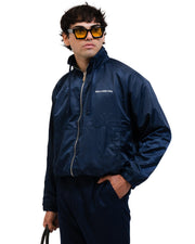 SUEDE LINED TRACK BOMBER NAVY - SUEDE LINED TRACK BOMBER NAVY - ROSE IN GOOD FAITH