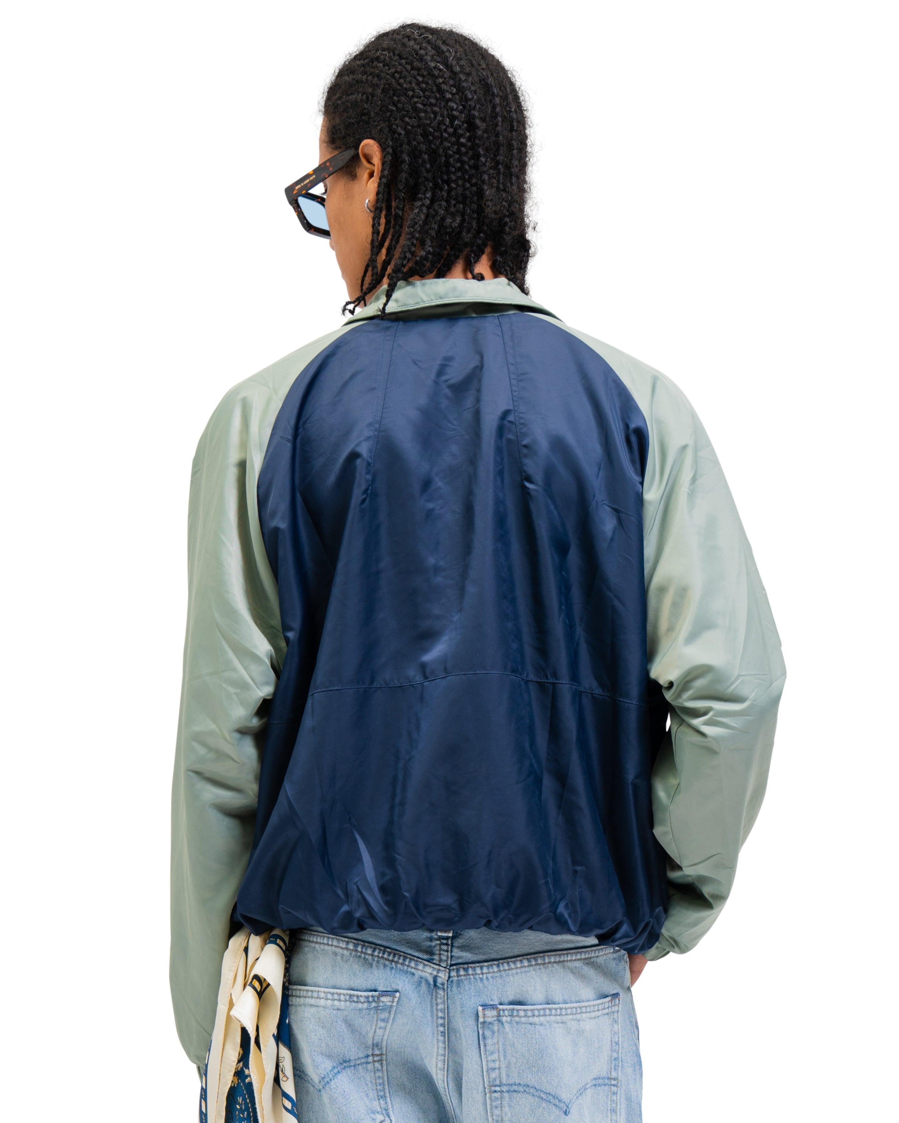 SUEDE LINED TRACK BOMBER NAVY/GREEN - SUEDE LINED TRACK BOMBER NAVY/GREEN - ROSE IN GOOD FAITH