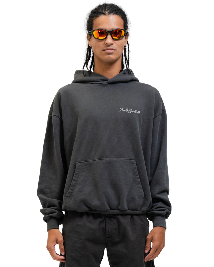 VINTAGE BLACK SIGNATURE HOODIE - VINTAGE BLACK SIGNATURE HOODIE - ROSE IN GOOD FAITH